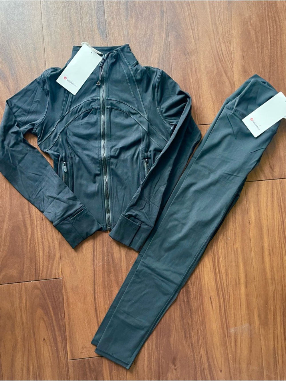 Lululemon Black Define Jacket + Align Leggings Matching Set Size 8 NWT
